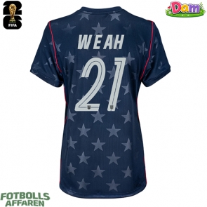 Förenta stater Timothy Weah #21 Bortatröja Kvinnor VM 2026 Kortärmad